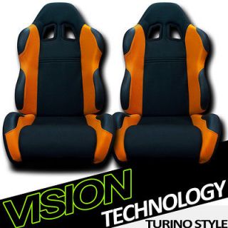   PVC Leather Racing Seats+Sliders Pair 24 (Fits More than one vehicle