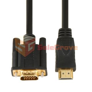   Male to VGA Connector HD 15 Conversion M/M Video Cable 6 ft feet 1.8M