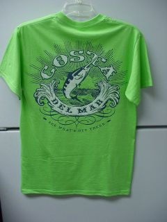 BRAND NEW COSTA DEL MAR CLASSIC LIME GREEN T SHIRT SIZE SMALL