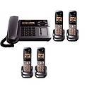   Panasonic KX TG1064SK DECT 6 0 4 Cordless 1 Corded Handsets 5 1