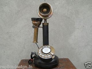 Retro stick corded phone Royal Candlestick functional Vintage Antique 