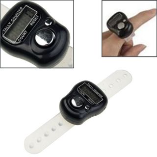 Hand Finger Tally Counter Digital Electronic Head Counter Black