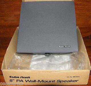 Radio Shack 8 PA Wall Mount Speaker Black Case With Volume Control No 