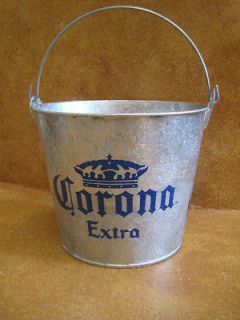 Corona Cerveza Beer Bucket Galvanized Metal Ice Bottle Holder Brewania 