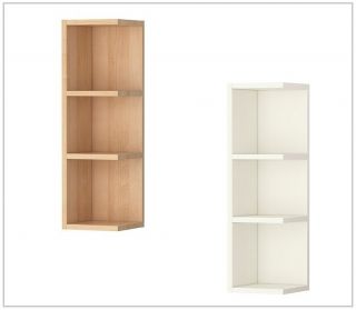 Ikea LILLANGEN Wall Corner Shelf, End unit, White and Birch effect 