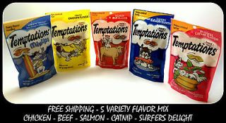 36 Count ~ 3.00 oz ~ Temptations Cat Treats ~ 5 Flavor Variety ~ Fresh 