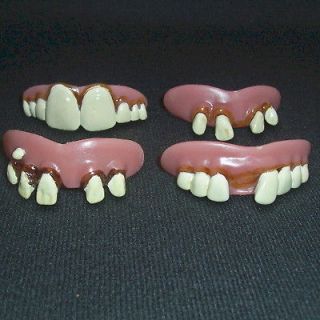  Bob 4 Pack Goofy Toofers Fake Costume False Teeth Funny Dentures Crazy