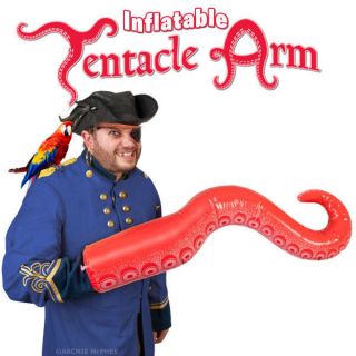Giant 3 Foot Inflatable Red Tentacle Arm Pirate Costume Halloween 