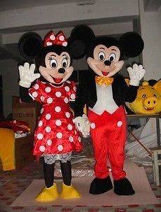 Mickey and Minnie Mouse Mascot Costume Fancy Dress Halloween a Pair