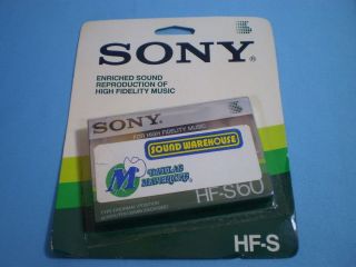  Rare on Card Sony HF S60 Type I 60 Minute Cassette Tape New Sealed