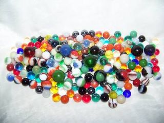 222 BEAUTIFUL MARBLES MIXED COLOR AND SIZES MARBLE LOT