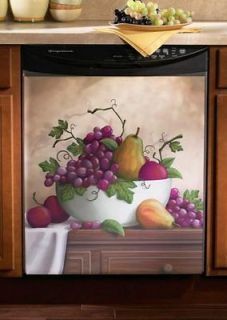 Fruit Dishwasher Cover Magnet Country Kitchen Grape Decor