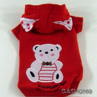 Dog&Cat Clothes Bear Ears Hoodie Shirts Doll Embroidered Coats_C302 