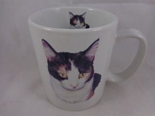   Shorthair Kitty Cat Mug With Surprise Kitten Inside Cup 4 Tall