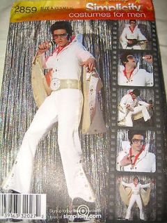 Elvis Costume Pattern Simplicity 2859 Mens XS XL Jumpsuit w Cape Belt 