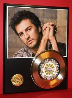 Luke Bryan 24k Gold Record Country Music Gift ACM & CMT Award Winner 