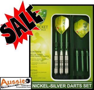 SALE Licensed Cricket Australia Darts Set 6 shafts 22g