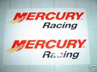 MERCURY OUTBOARDS TWO NEW RED MERCURY RACING DECALS