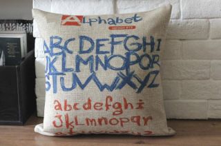Novelty Alphabet A Z Letters pattern kids cushion cover decorative 