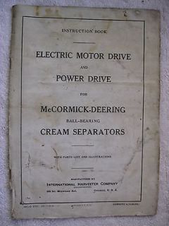 1928 McCORMICK DEERING CREAM SEPARATORS BALL BEARING MOTOR 