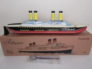   POP POP Boat CRUISE SHIP Putt vtg style Tin Candle/Steam Power New/Box