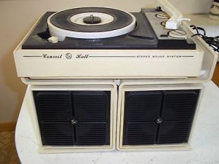 GE Concert Hall Portable Record Player Turntable Phonograph Stereo 