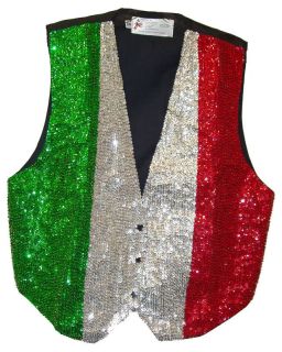 Sequin Vest   Italian Flag * Italy * Event