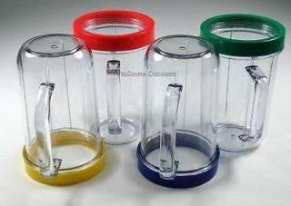 PARTY CUPS MUGS With COLORED RINGS For MAGIC BULLET JUICER