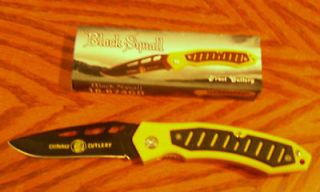 Chipaway Cutlery ~ BLACK SQUALL   YELLOW ~ 4 1/2 Closed Knife