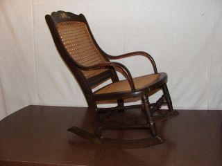 Beautiful Vintage Childrens Cane ROCKING CHAIR