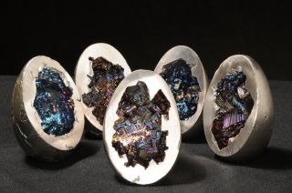 Bismuth Geode Crystal Dragon Egg. Unique Gift Free US Shipping until 