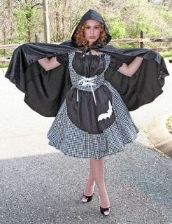   Red Riding Hood Halloween Costume Goth Dress and Cape Custom Size