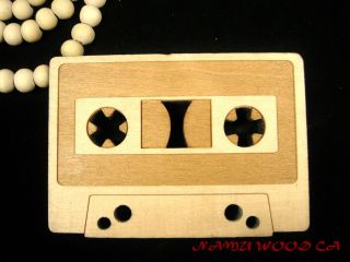 Cassette Tape Good Custom Wood Necklace Pendant Hip Pop Obey Neff BBC