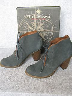 NEW Womens Ruff Hewn Cypress Suede Leather Boots Bootie Heels Shooties 