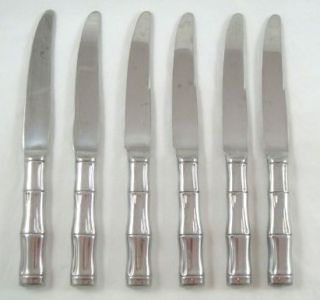 Vintage Lifetime Cutlery LCU13 Flatware Bamboo 6 Butter Table Knives 9 