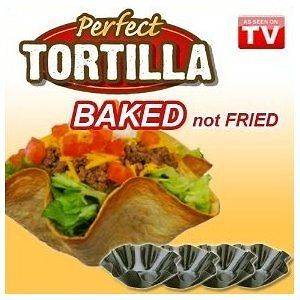 Brand New Perfect Tortilla Baking Pan Set of 4 Taco As Seen On TV