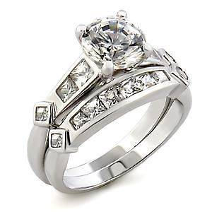 WOMENS BEAUTIFUL CZ ENGAGEMENT WEDDING REPLACEMENT SET RING FOREVER