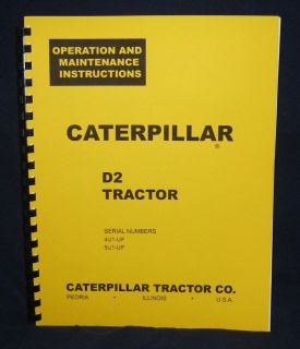 NEW Caterpillar D2 Diesel Tractor Operators Operation Maintenance 