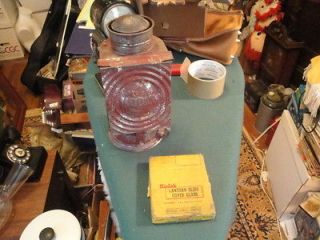 antique VTG kodak kerosene darkroom lantern w/ box coverglass bb&c 