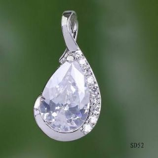   Bead Crystal Teardrop Dangle 925 Sterling Silver Pendant Jewelry SD52