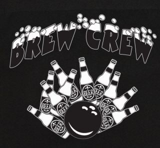   Black Classic retro bowling shirt DRINK & BOWL Darts or Pub Crawls FUN