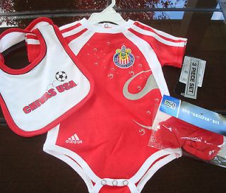 Chivas USA Adidas MLS Infant Onesie Jersey , Bib & Bootie add any name 