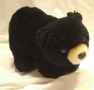 Vintage Dakin Black Bear Plush 8 Stuffed Animal 1975 Standing Toy