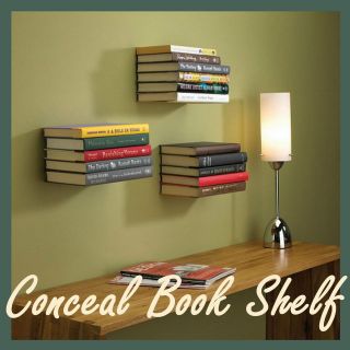   Design Invisible Conceal Book Shelf Floating Bookshelf Wall Home Decor