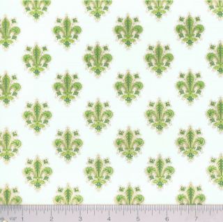 FLEUR DE LIS GREEN Decorative Decoupage Gift Wrap Made by Rossi in 