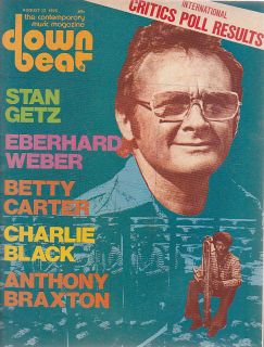 DOWN BEAT MAGAZINE 12/08/1976 STAN GETZ   BETTY CARTER   CHARLIE BLACK