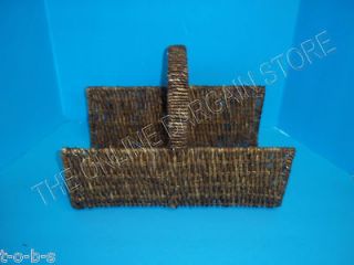 Seagrass Jute Log Wood Storage Magazine Basket Baskets
