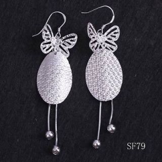 2pcs Pineapple Genuine Dangle 925 Sterling Silver Charm Earring 