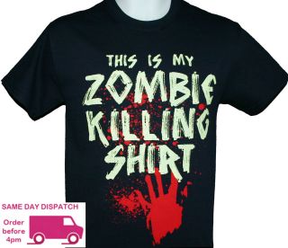   my Zombie killing T Shirt The Walking Dead Undead Halloween blood gift