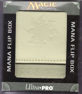 ULTRA PRO FLIP DECK BOX MAGIC MTG WHITE MANA SYMBOL
